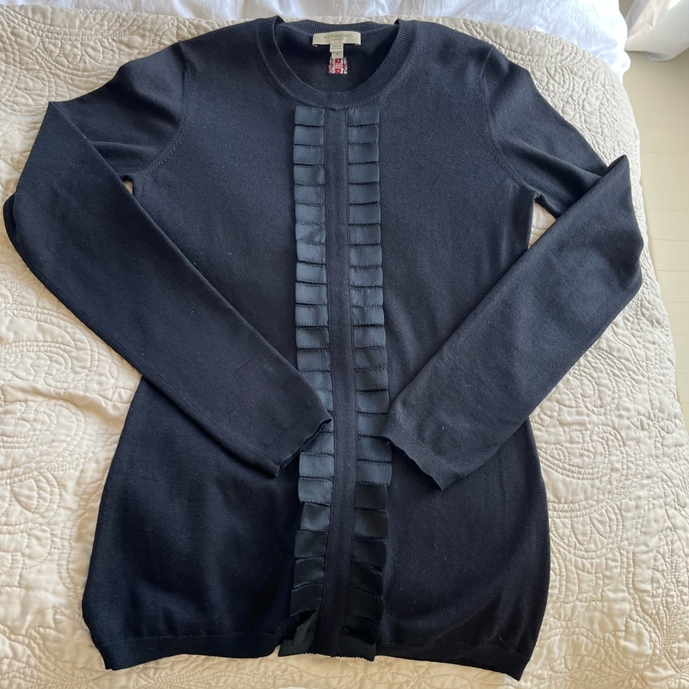 Burberry Black Crew Neck Sweater